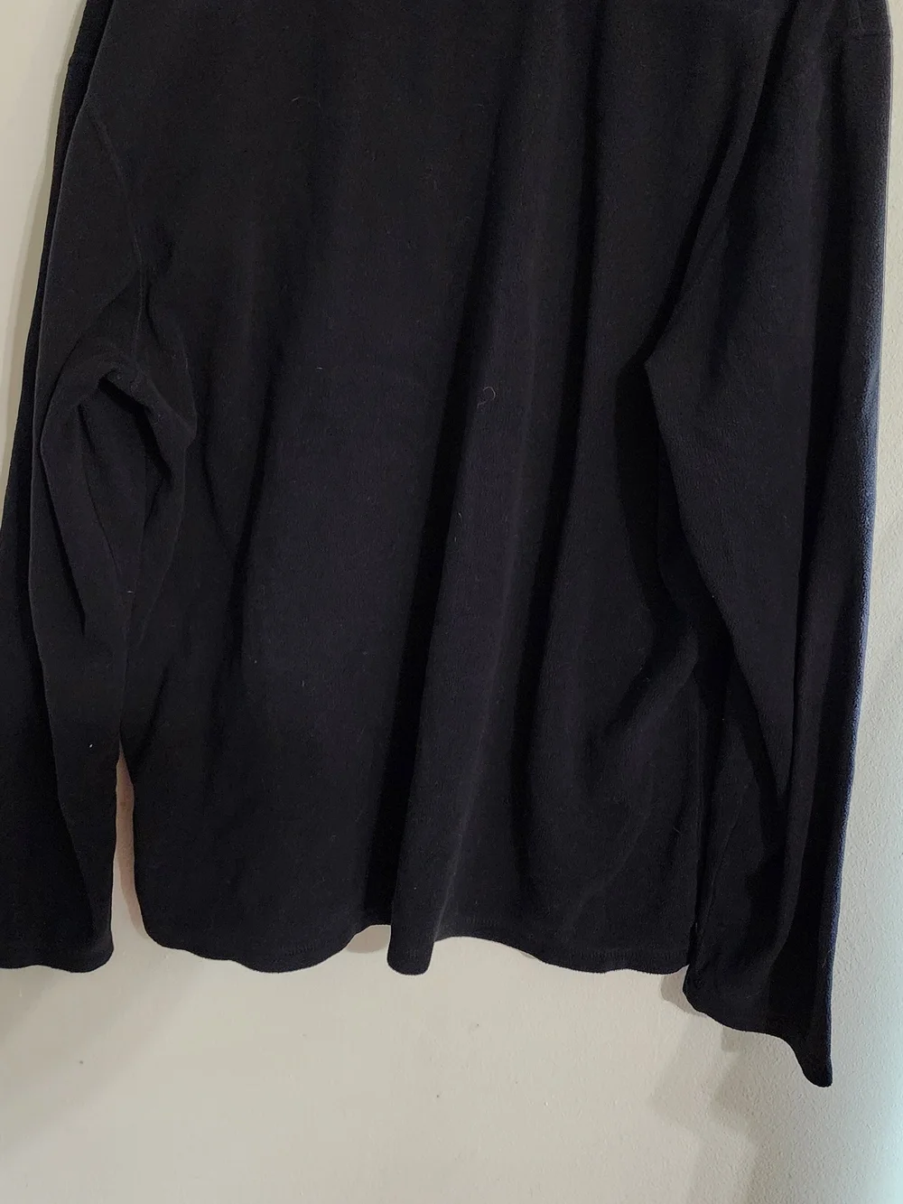 The North Face Polartec Classic Black 1/4 Zip Fleece Pullover Jacket Sz L/G